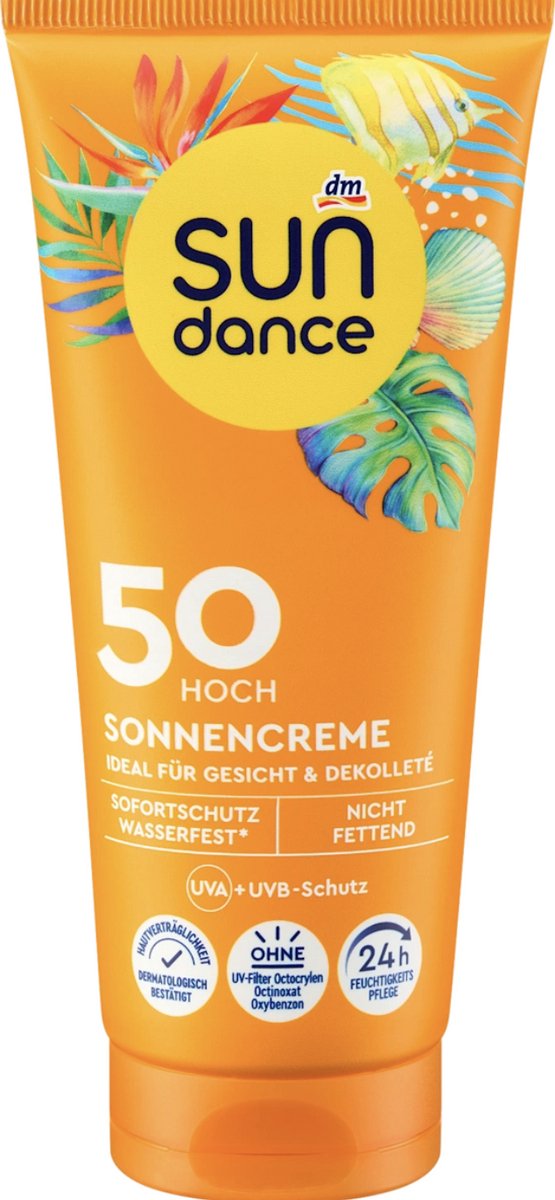 SUNDANCE - Zonnebrandcrème SPF 50 - 100 ml - Gezicht & Lichaam - Vegan - Sneldrogend & Waterbestendig