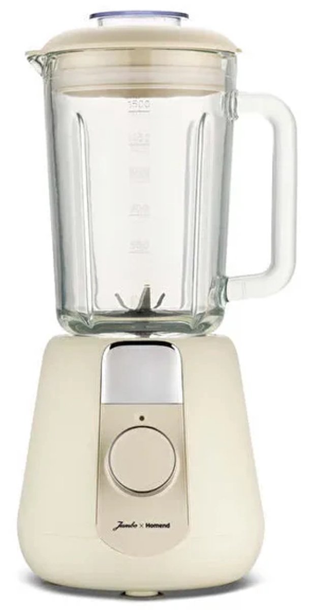 Homend x Jumbo Vintage 4926H - Blender – Crème – 1500 ml – 1000W – Met Ice Crush Functie