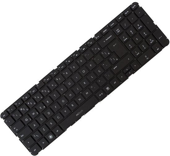 Clavier d'ordinateur portable noir HP QWERTY avec pavé numérique.