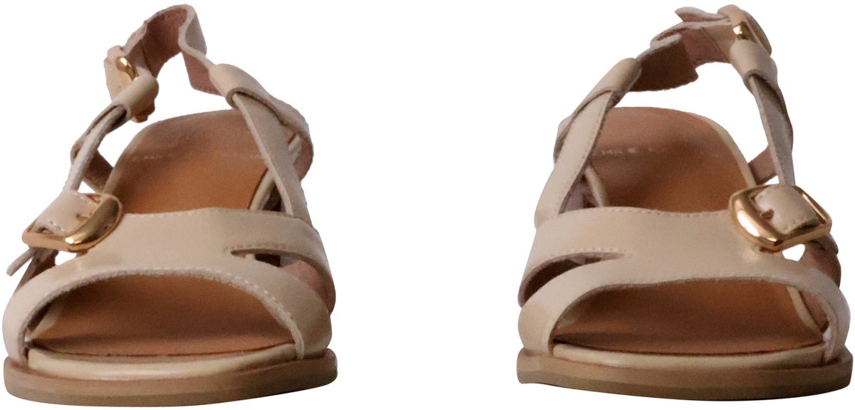 Hawa leren sandalen met hak