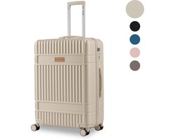 SKYCASES Classic Heritage - Grote Reiskoffer - TSA Slot - 76x52x30 cm - 100L - XL Rolkoffer - 360° geruisloze wielen - Lichtgewicht - Trolley - Beige