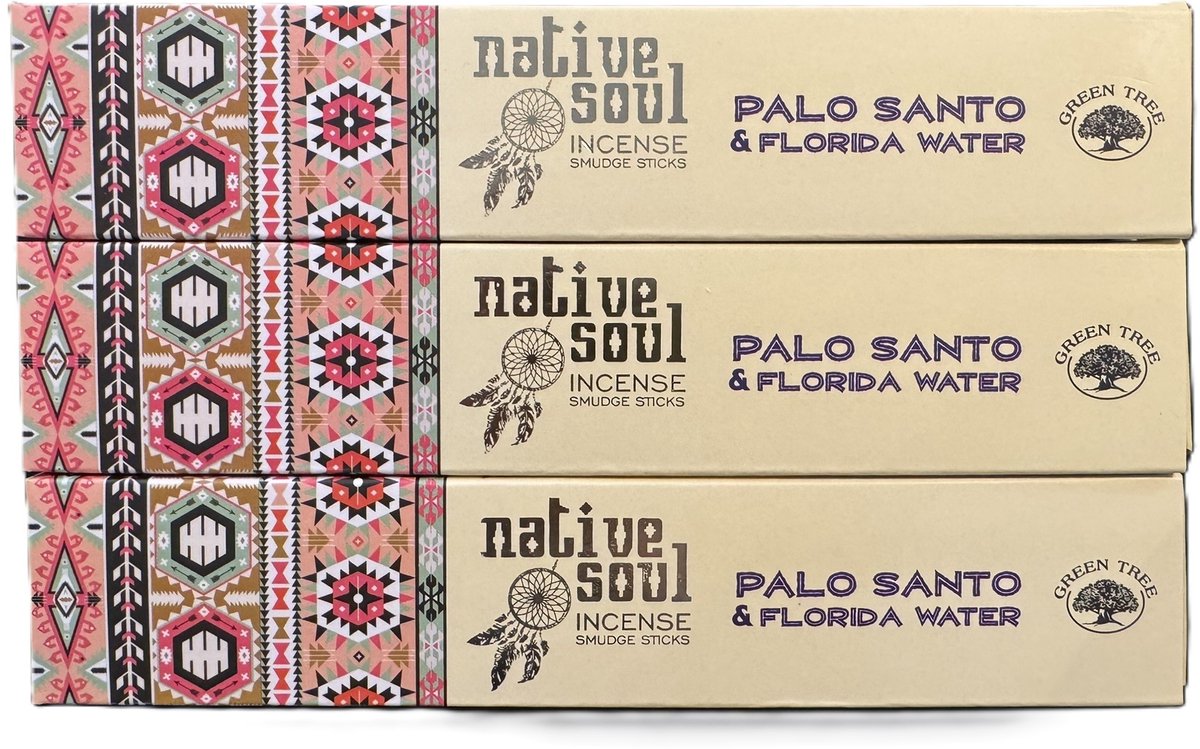 Native Soul - palo santo met florida water - wierook - 3 stuks