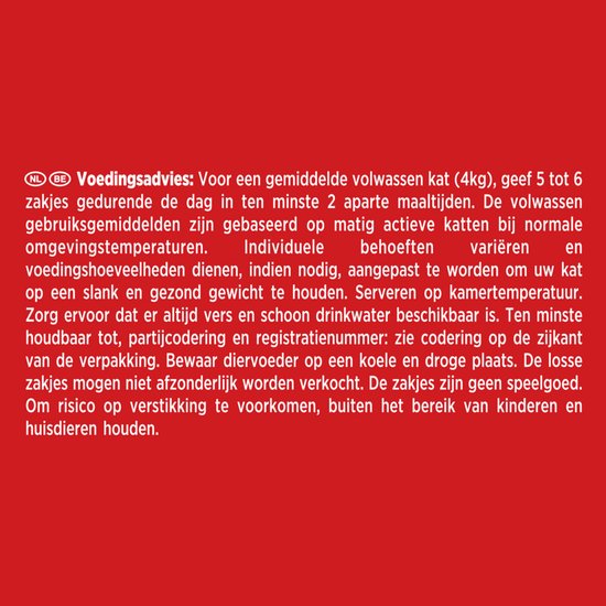 Voedingsadvies voor kattenvoer van Purina Gourmet.