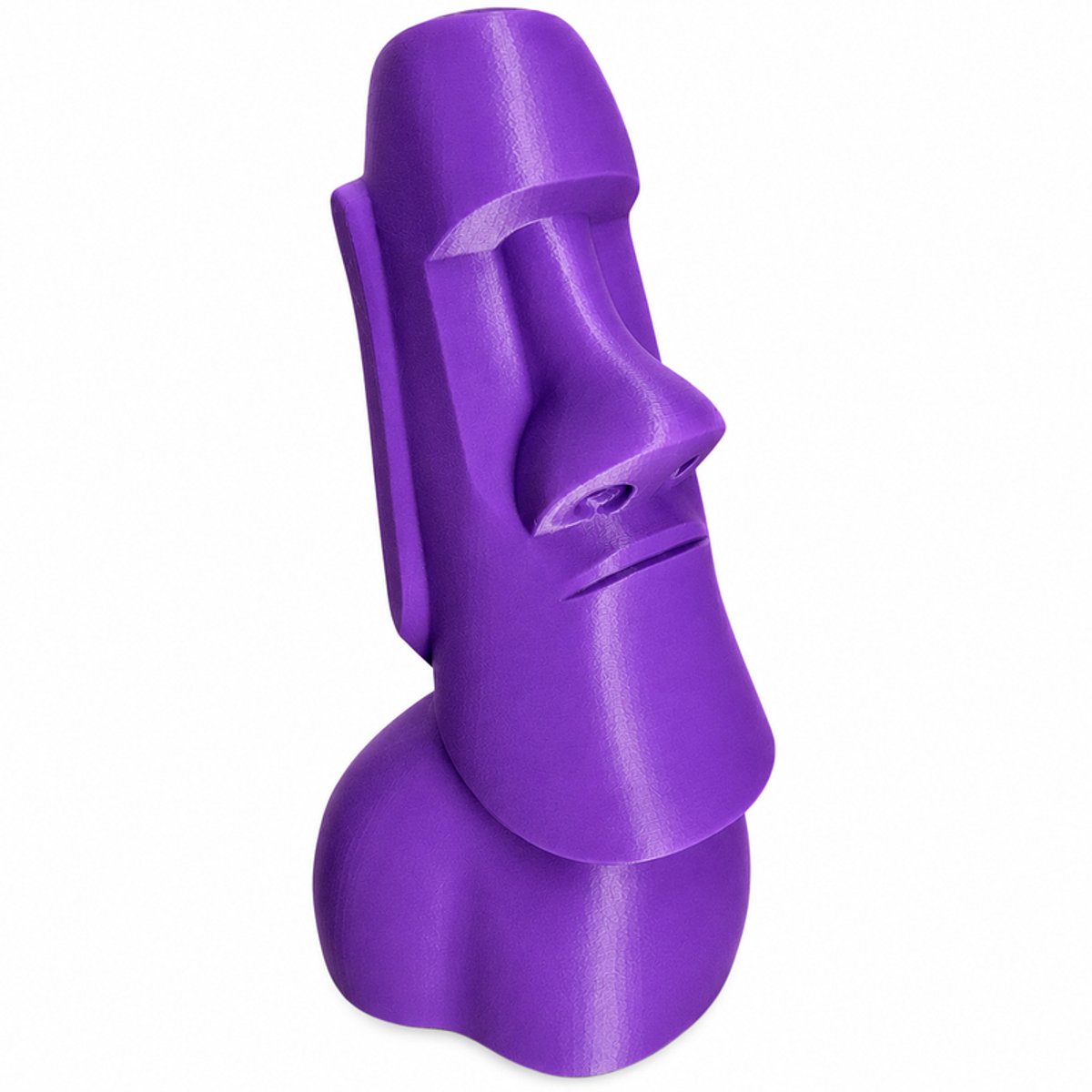 Moai Beeld Spaarpot - Design Piggy Bank - Decoratieve Geldpot Voor Kinderen En Volwassenen - Modern Paaseiland Beeld - Unieke Cadeau Ideeën - 15 X 13 X 22 CM - Paars