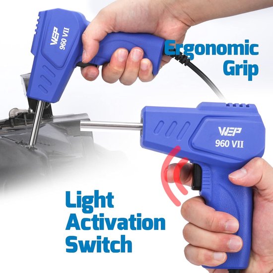 Kunststof Soldeerboutset - Reparatieset Plastic - Onderdelen Herstellen - Ergonomisch Ontwerp - 350 Klemmen - Blauw van Merkloos — afbeelding 5