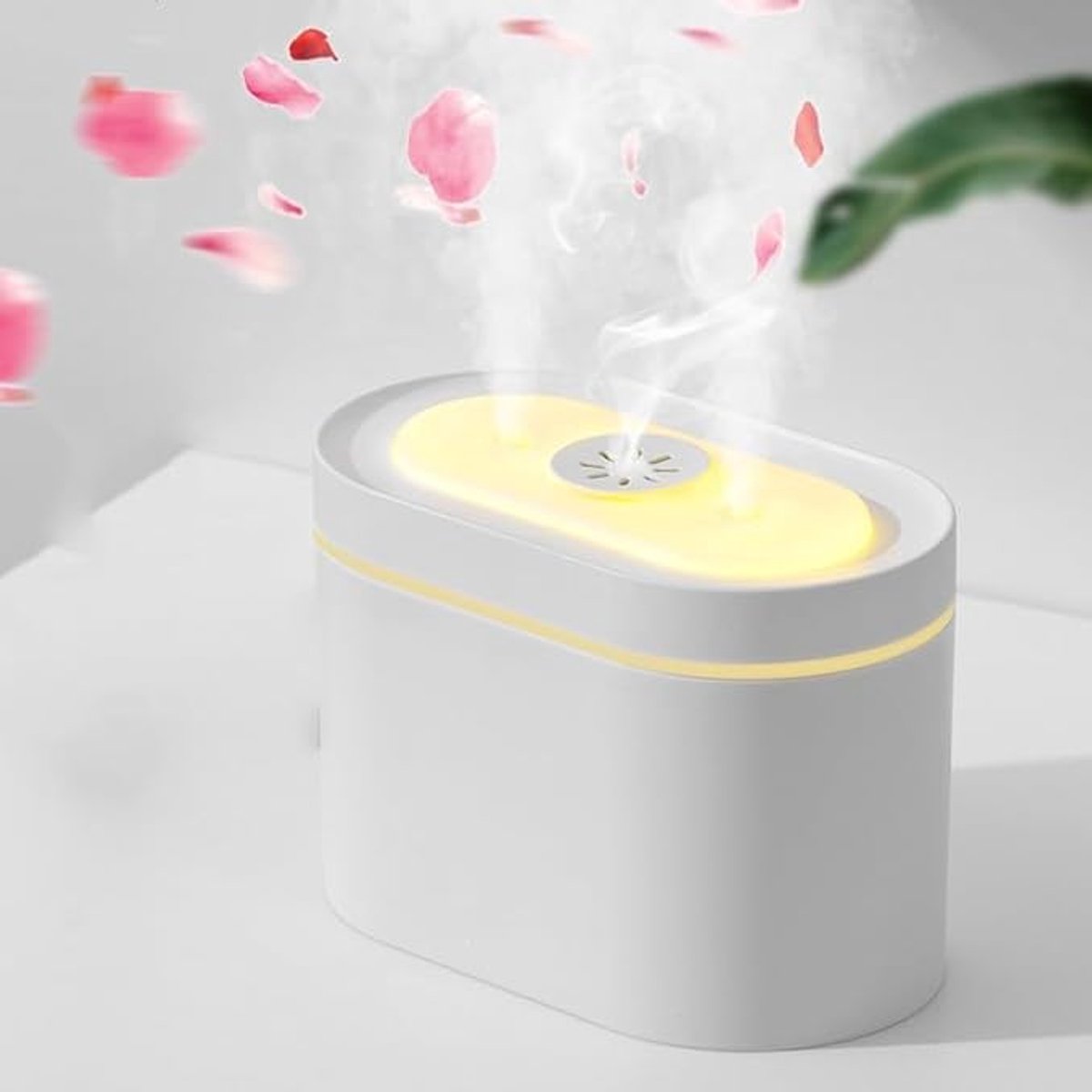 Luchtbevochtiger-Draagbare Mini Luchtbevochtiger - Cool Mist Maker met Warm Nachtlampje - Aroma Diffuser voor Slaapkamer en Kantoor - Fluisterstil en Anti-Condens - Luchtbevochtiger voor Planten en Babykamer - Wit — cadeau in Wonen & Interieur - foto 4