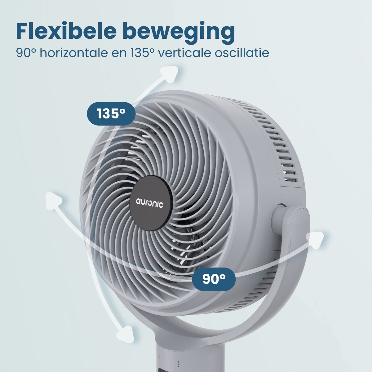 Auronic Statiefventilator - 2-in-1 tafel/vloer met timer thumbnail 3