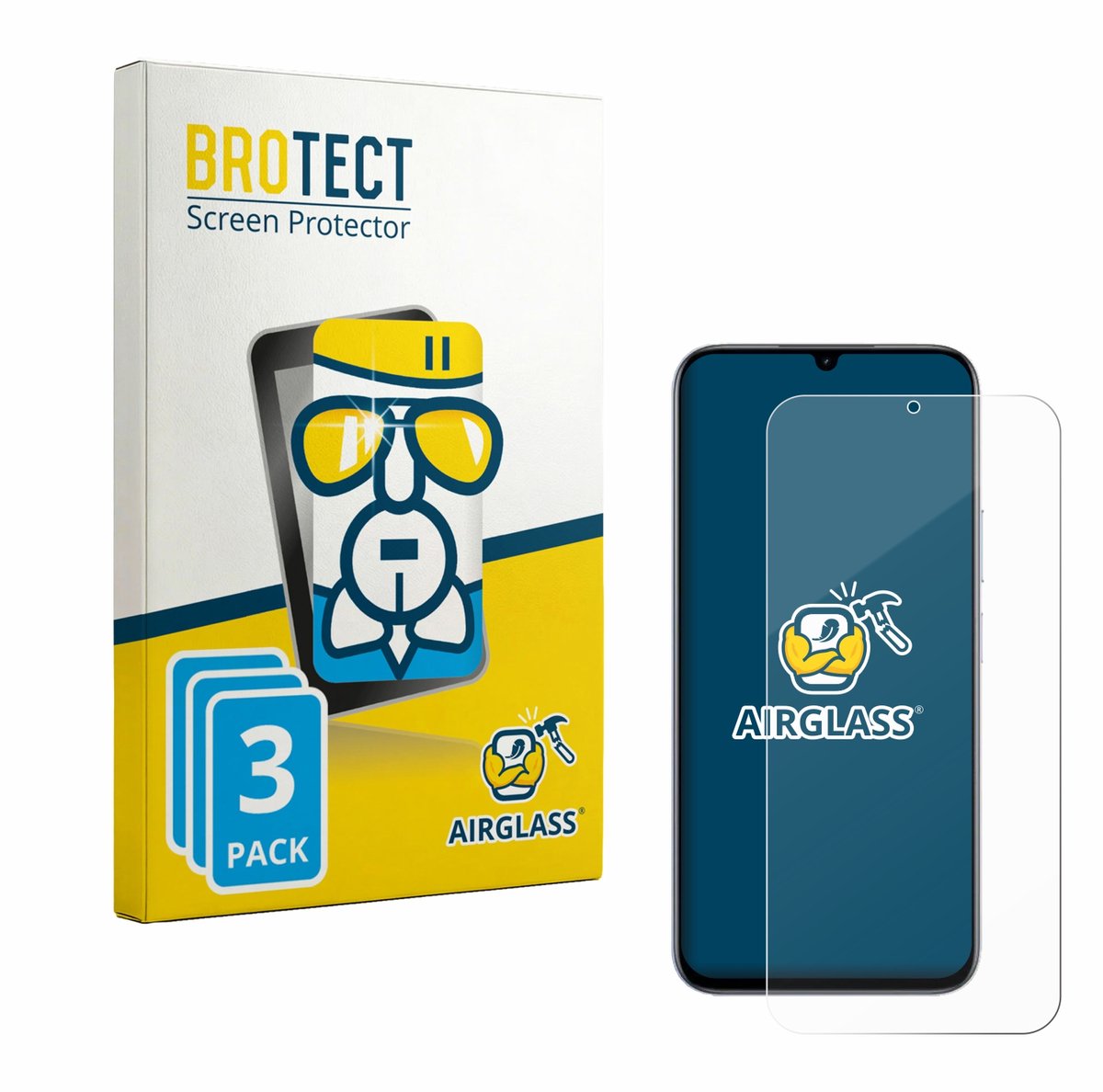 Screenprotector 3 Stuks voor realme C100 4G Beschermglas transparant