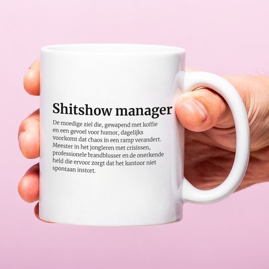 Mok Shitshow Manager van Ditverzinjeniet.nl