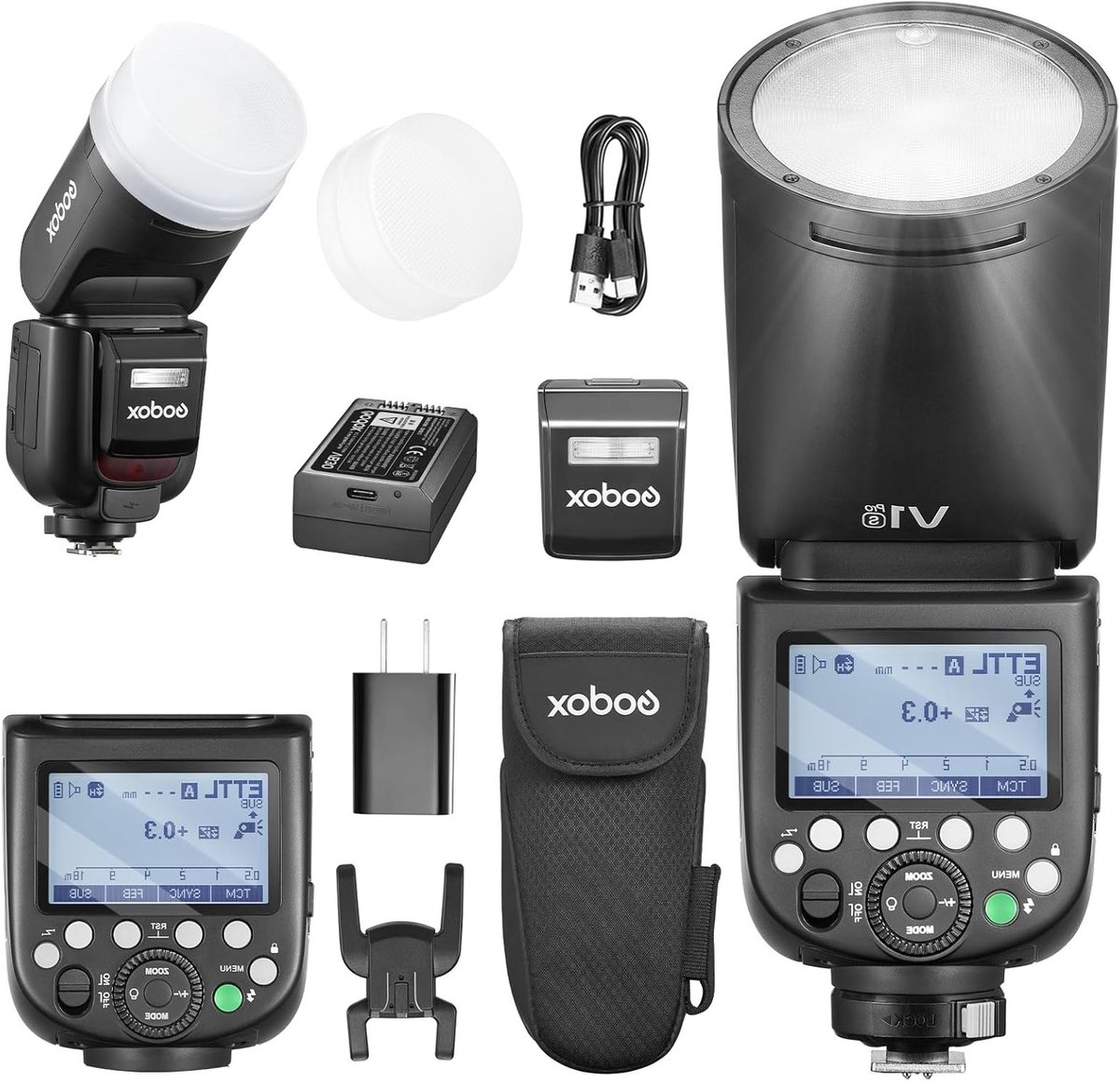 Professionele Ronde Flitser met 76W Vermogen, 1/8000 HSS en 2.4G Draadloze Verbinding voor Camera's