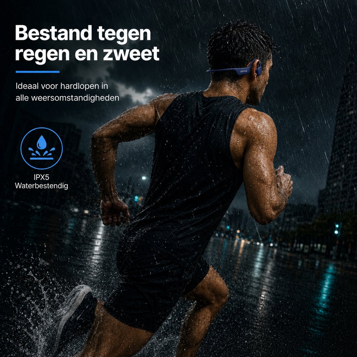Bone Draadloze Sport Hoofdtelefoon met Microfoon - - afbeelding 3