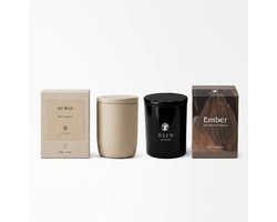 ÓSER Geurkaars Sojawas - Geurkaars Rituals - Geurkaarsen Geschenkset - Luxe Geur – 45 Branduren – Cadeau voor Woonkamer & Slaapkamer - Huisparfum - Huisgeur - Set van 2