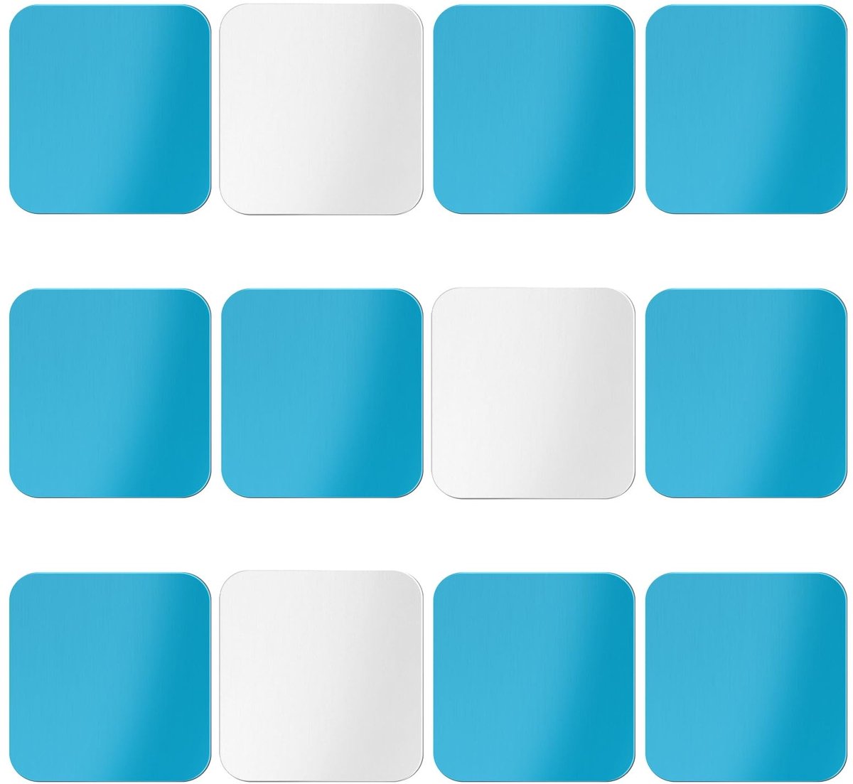 Dailygoods - Magnetische Plakstrips - Zelfklevende Magneten - Onderkastverlichting - 12-delige Set - Handige Plakstrip - Voor Makkelijk Gebruik - Gesc