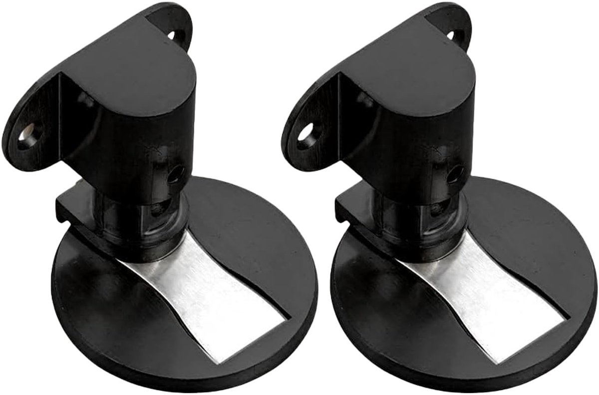 Dailygoods - Magnetische Deurstoppers - Verbeterde Veiligheid - Donker - Verstelbare Deurstoppers - Ideaal voor Thuis of Kantoor - 2 Stuks