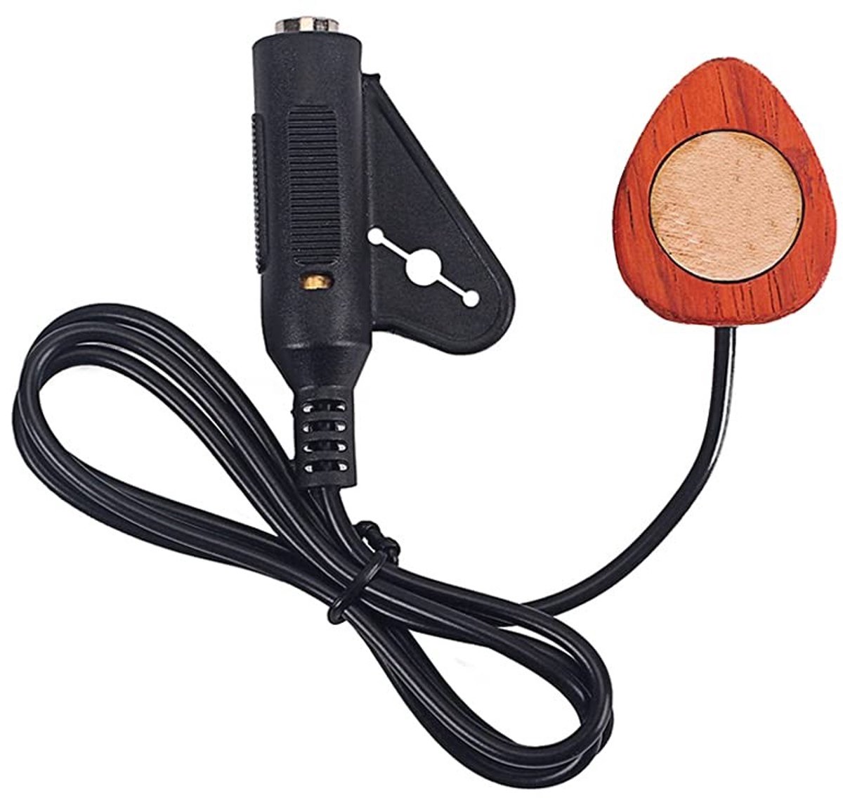 Dailygoods - Gitaar Pickup - Piezo Contact Microfoon - Houten Afwerking - Geschikt voor Viool en Ukelele - Hoge Geluidsweergave - Ideaal voor Akoestis