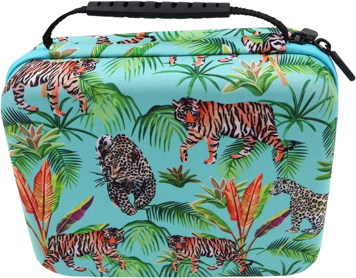 Dailygoods - Diamantschilderij - Opbergdoos - Draagbaar - Wit - Kralenopbergcontainer - Accessoires set - Geschikt voor hobbyisten - Jungle