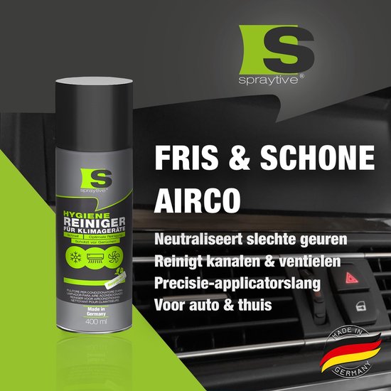 Spraytive 2x 400ml airco reiniger airco spray geurverwijderaar voor auto en huis reinigt ventilatie zonder demontage met slang van Merkloos — afbeelding 2