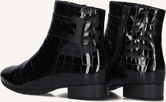 Gabor 712 Enkellaarsjes - Enkelboots met rits - Dames - Zwart - Maat 39