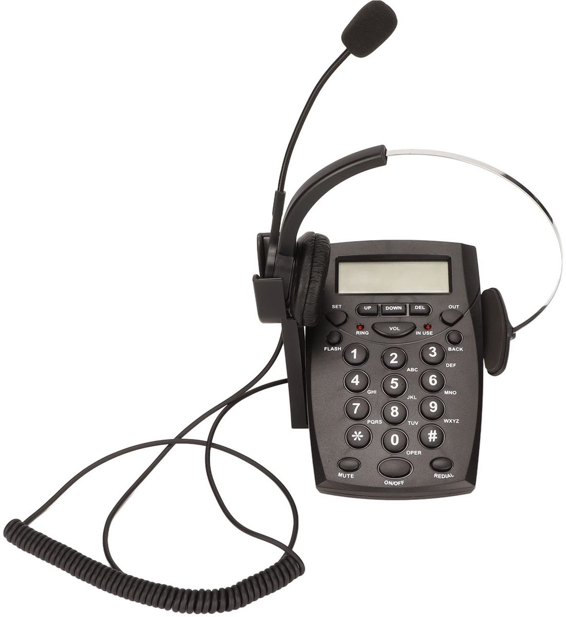 VT Goods - Callcenter Dialpad Headset - Vaste Telefoon met Ruisonderdrukking - Eenvoudig in gebruik - Headsets voor Kantoor - Ideaal voor Callcenter..
