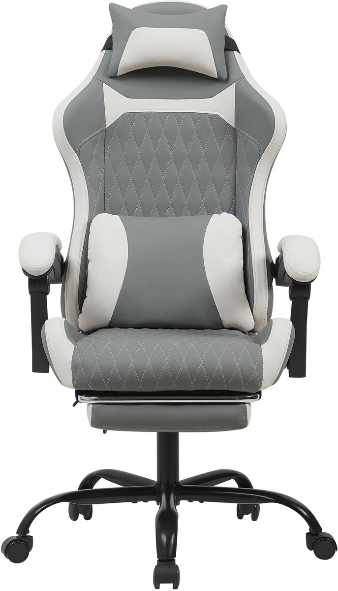Gamingstoel - 62x62x134 cm - XXL Verstelbaar - 90-135° - PU+Proteïneleer - Warme Kleurstelling