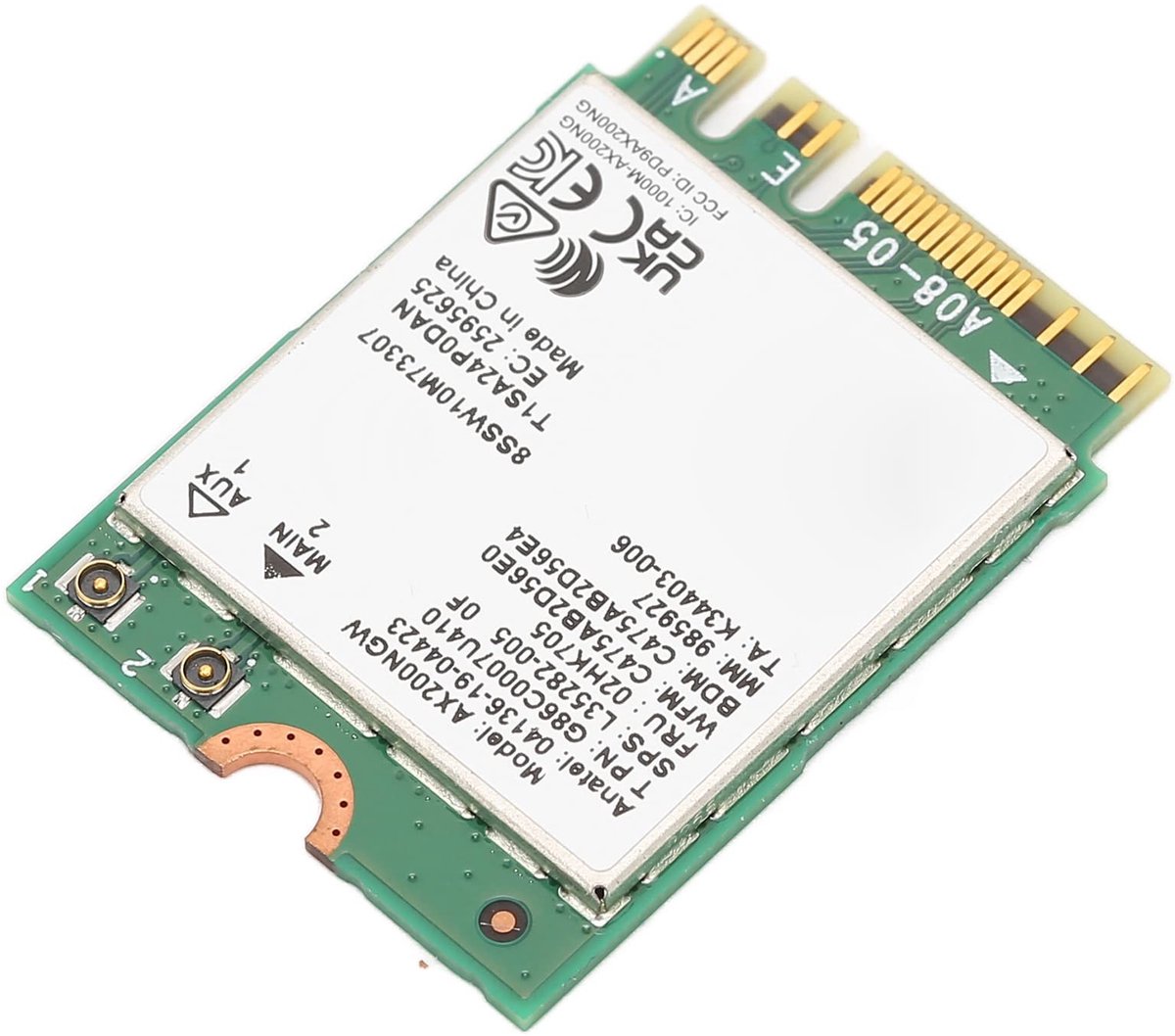 Zeynomax - AX200NGW Draadloze WiFi-kaart - 2400Mbps Dual Band - Verbeterde prestaties - M.2 2230 formaat - Wifi-kaart voor Laptop - Geschikt voor 10..