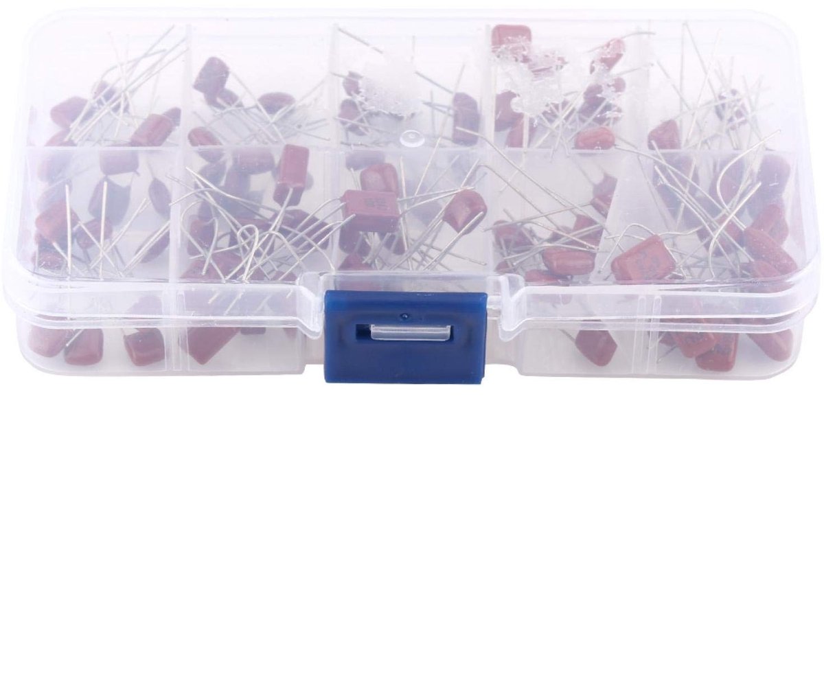 Dailygoods - Film Capacitors - Assortiment Kit - 100 Stuks - Polypropyleen - Capaciteit 10nF-470nF - Industrieel Gebruik - Geschikt voor Elektronica -