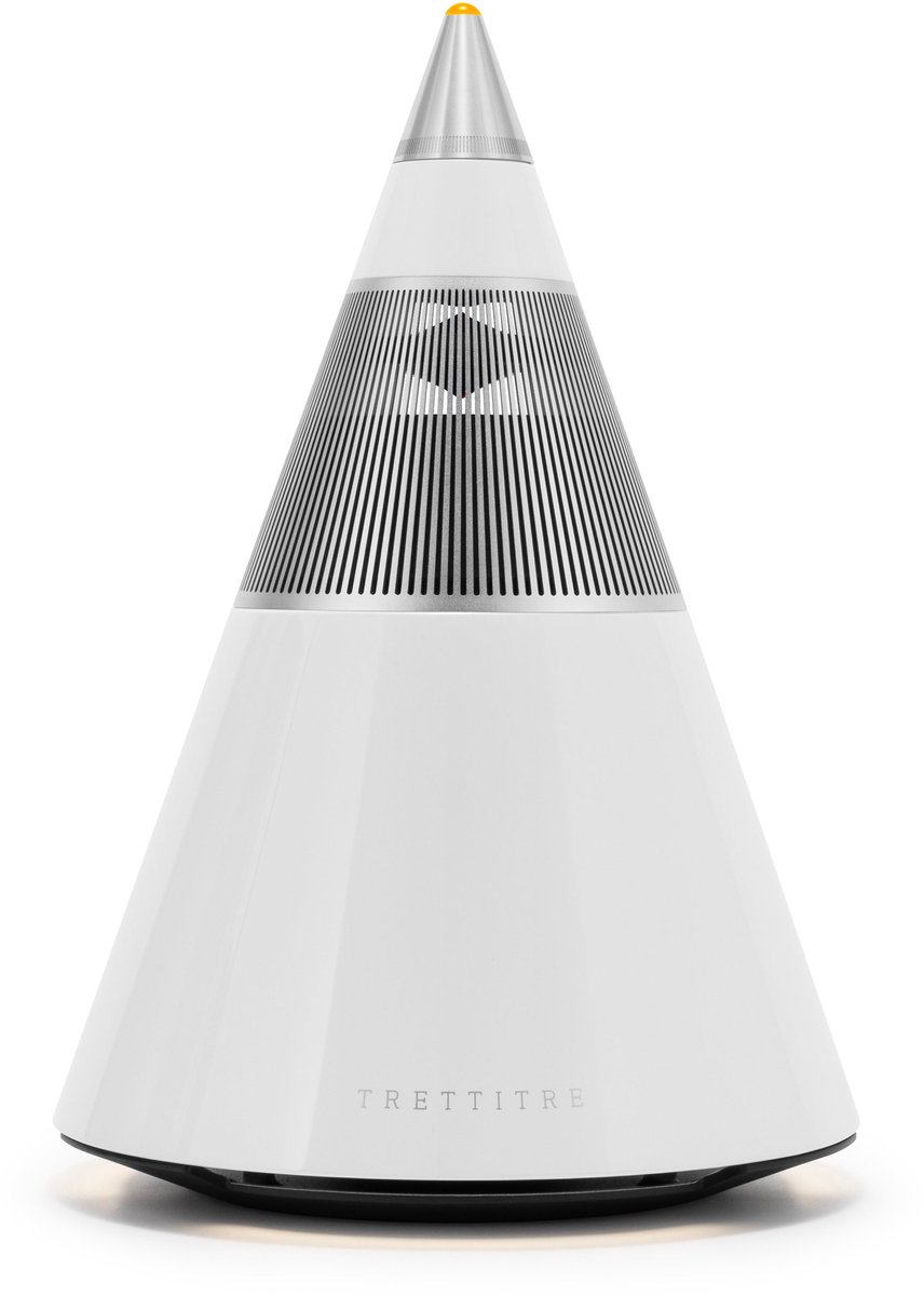 TRETTITRE TreSound1 Snow Peak - Wood - 3-weg Hi-Fi bluetooth speaker - 120W - witte pianolak