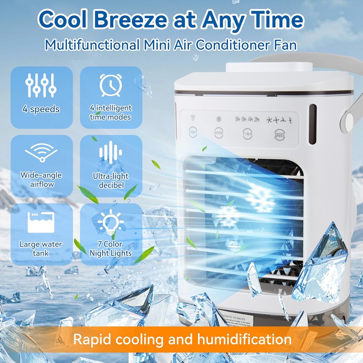 Airco Aircooler 4-in-1 - Draagbare koeling met watervoorraad thumbnail 5