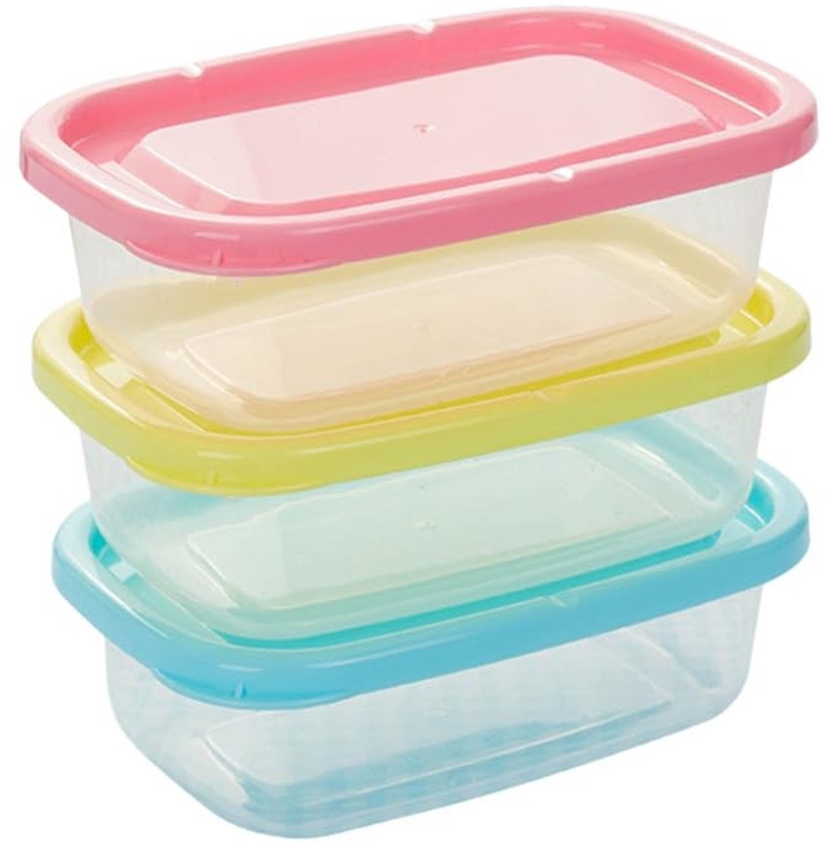 Elzusha - Set van 4 Rectangulaire Voedselcontainers - Luchtdicht - 200 ml - Perfect voor Lunch en Voedselopslag - Stapelbaar - Voor Koelkast en Mag...