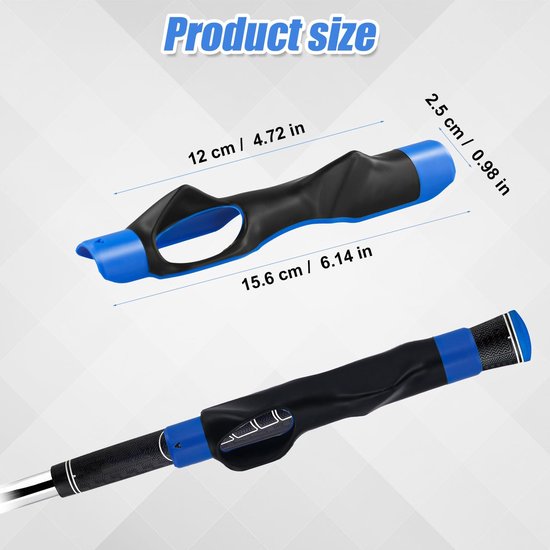 Dailygoods - Golfgriptrainer - Golftrainingshulpmiddel - Lichtgewicht en antislip - Blauw - Juiste handpositie - Voor de enthousiaste golfer - Voor op van Dailygoods — afbeelding 4