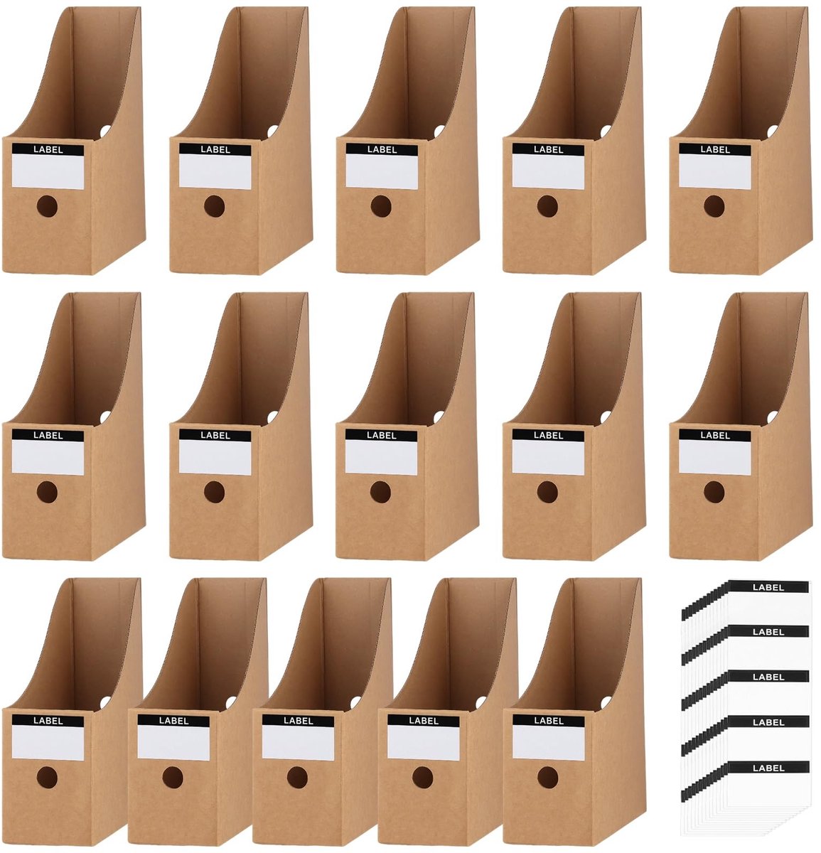 Dailygoods - Magazine Houder - A4 Document Organizer - Lichtgewicht en Verplaatsbaar - 15 Pcs - Perfect voor Kantoor en Thuis - Opbergoplossing voor D