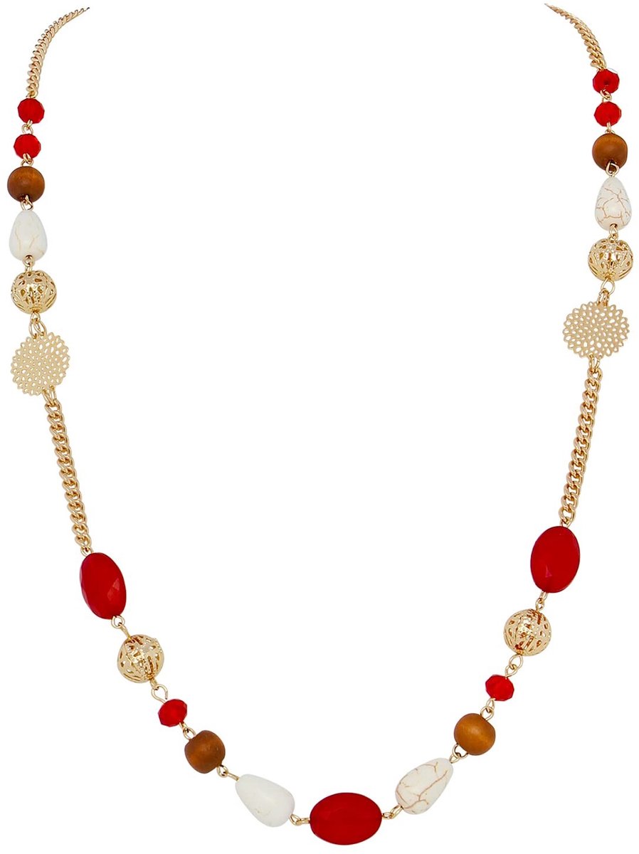 Elzusha - Lange Ketting - Kralen Ketting - Modeaccessoire voor Vrouwen - 29 inch - Verjaardagssieraad - Acryl - Geschikt voor elke gelegenheid