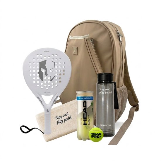 Padelset Essential - Padelracket - Aferra Elite Padeltas - Inclusief Padelballen, Drinkfles & Handdoek - Beginner - padel set Padelset Essential - Padelracket - Aferra Elite Padeltas - Inclusief Padelballen, Drinkfles & Handdoek - Beginner - padel set