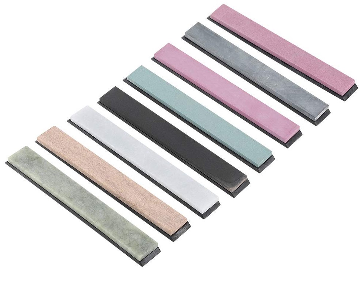 Dailygoods - Slijpsteenset - Keukenmessen slijpen - Hoogwaardige slijpstenen - Meerkleurig - Scharen slijpen - Perfect voor de keuken en hobbyist - Se