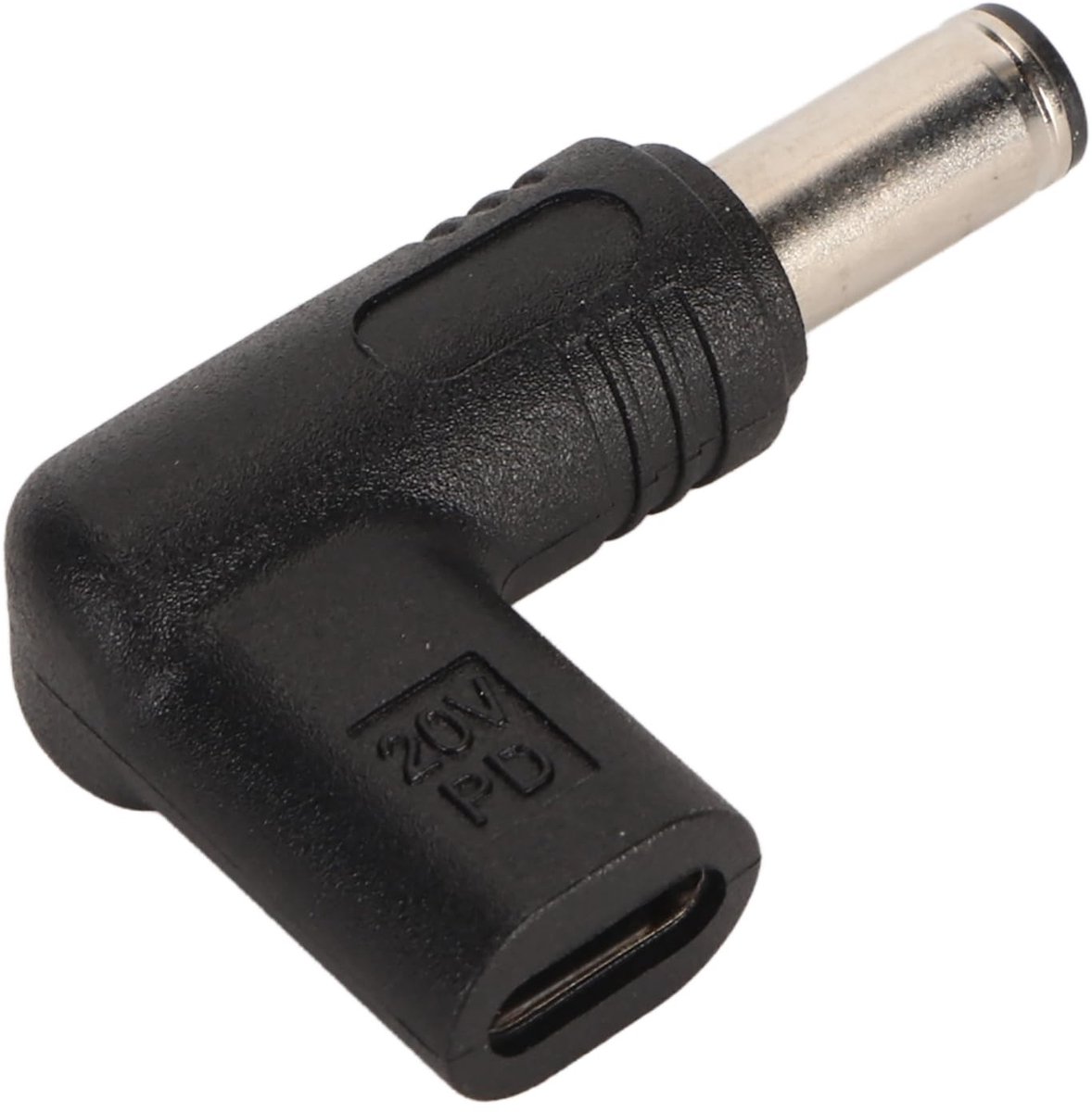Dailygoods - Type C Vrouwelijke Ingang - DC 6,0 Mm X 3,7 Mm Stroomoplaadadapter - 90 Graden Schuine USB C Naar DC-adapter - 100 W PD Snel Opladen - Ge