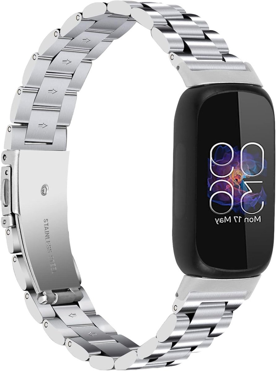 Stijlvolle metalen armband voor Fitbit Inspire 3, vervangbare band, duurzame en elegante polsband voor dagelijks gebruik