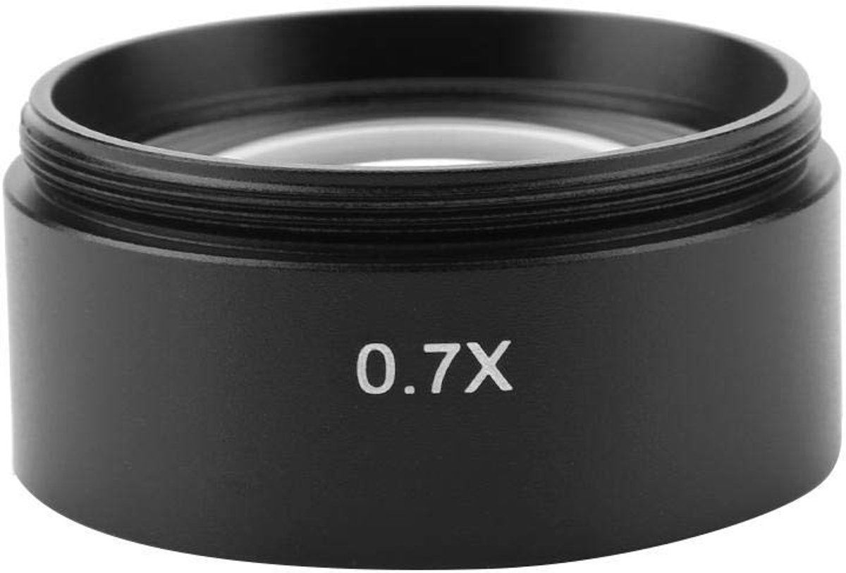 Smoakez - Microscoop Objectief - 0.7X Vergroting - Verhoogt Werkafstand - Zwart - Stereo Microscoop - Geschikt voor Professionele Toepassingen - 48...