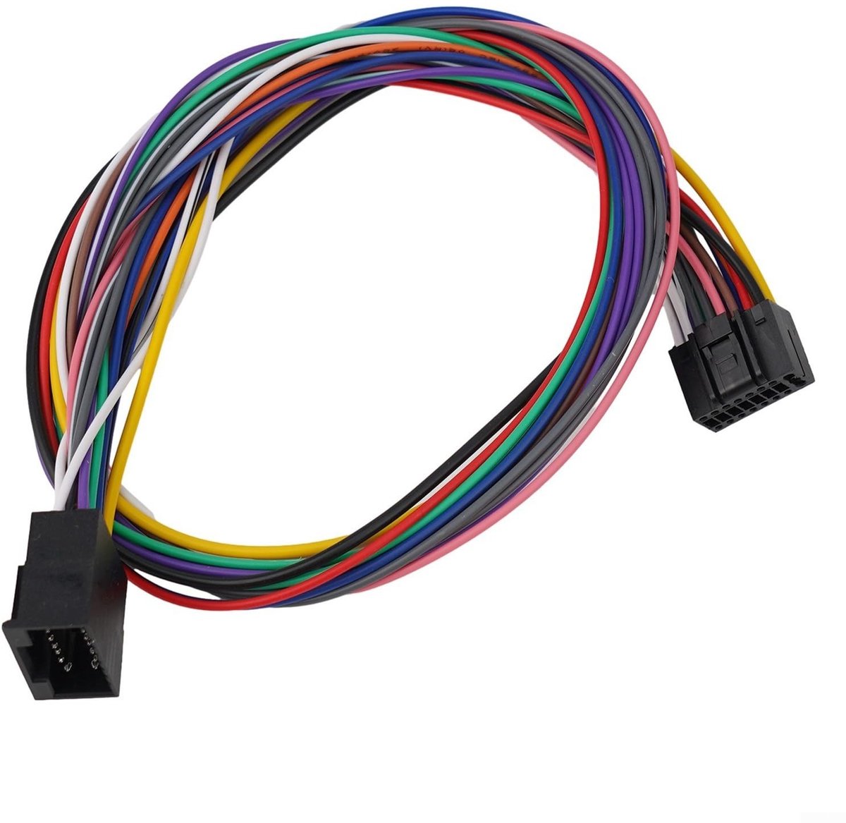 Jhubersproducts - 16Pin Auto Stereo Radio ISO Kabelboomverlenging - 60 cm kabel - Eenvoudige installatie - Kleurrijk - Compatibel met Android-speler -