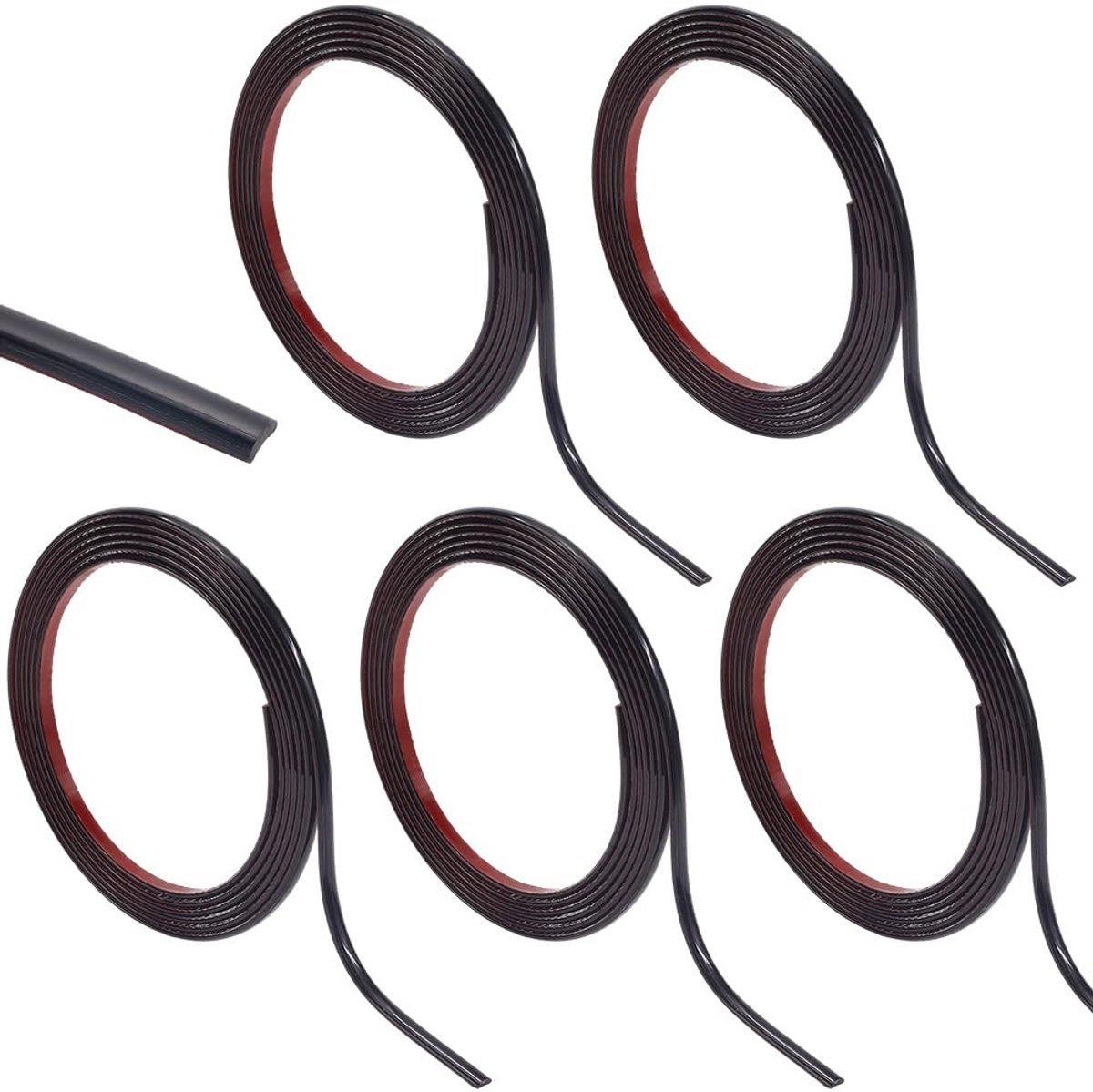 Dailygoods - Flexibele Plinten - Zelfklevende Achterkant - Zwart - Muurtrim - Ideaal voor Thuisgebruik - 49,2Ft - Geschikt voor Diverse Ruimtes