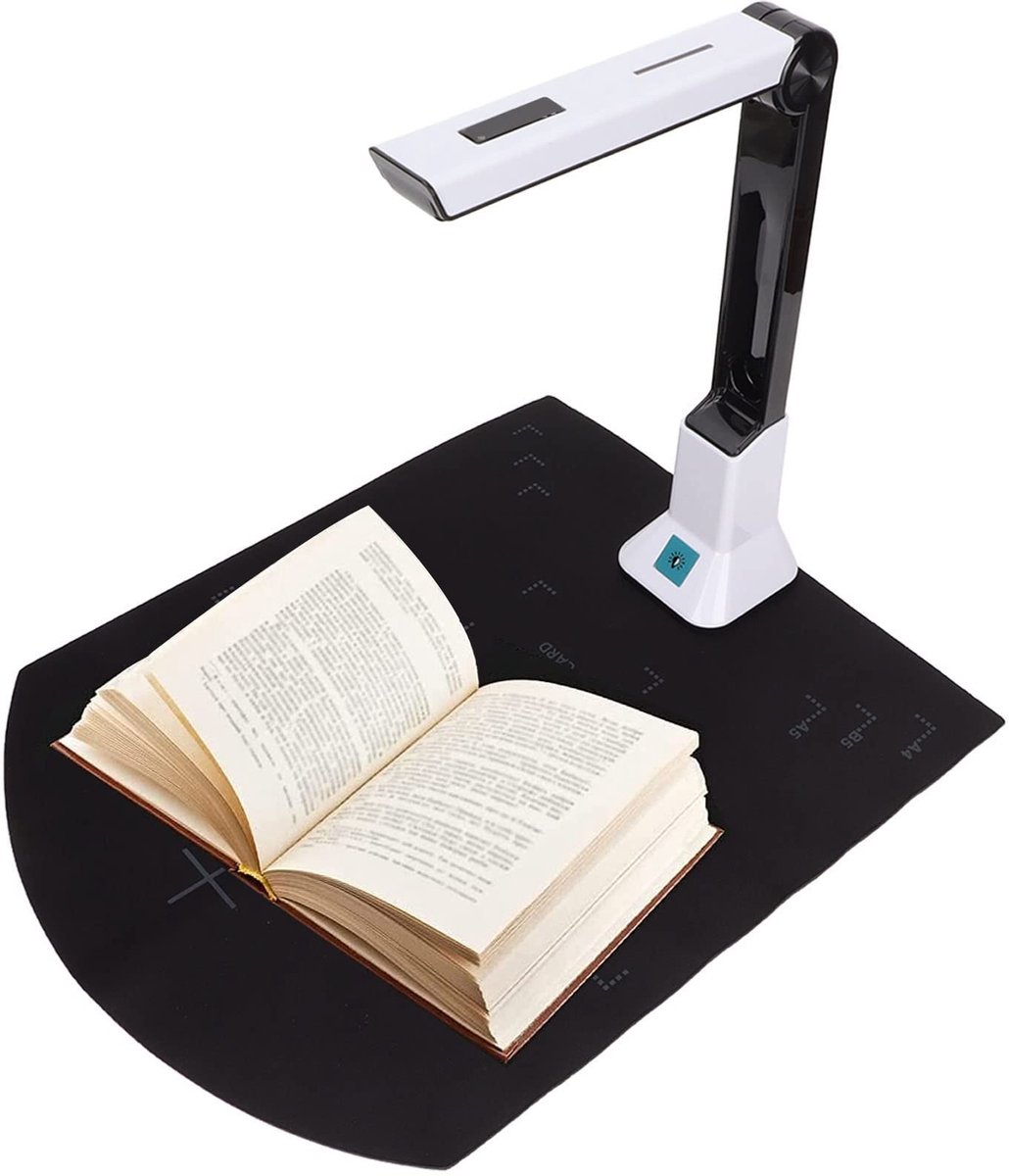 Dailygoods - USB-documentscanner - A4-documentcamera - Autofocus - zwart-wit - Draagbaar scannen - Ideaal voor thuis en op kantoor - Model KC5M01