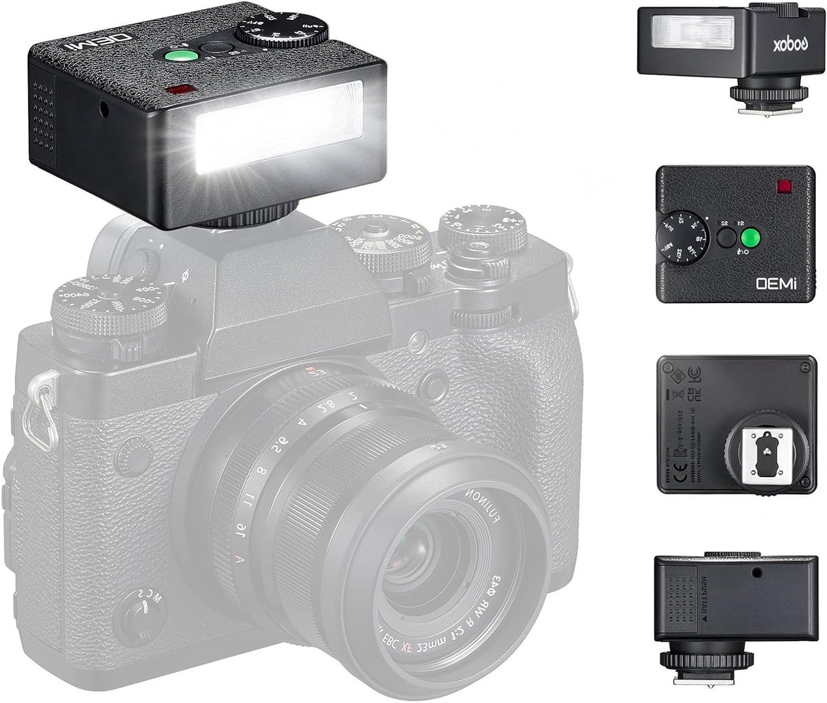 Mini Camera Flitser met 7 Modi - Speedlite voor Canon, Sony, Nikon, Fuji en Olympus - 6500K ± 200K Lichttemperatuur
