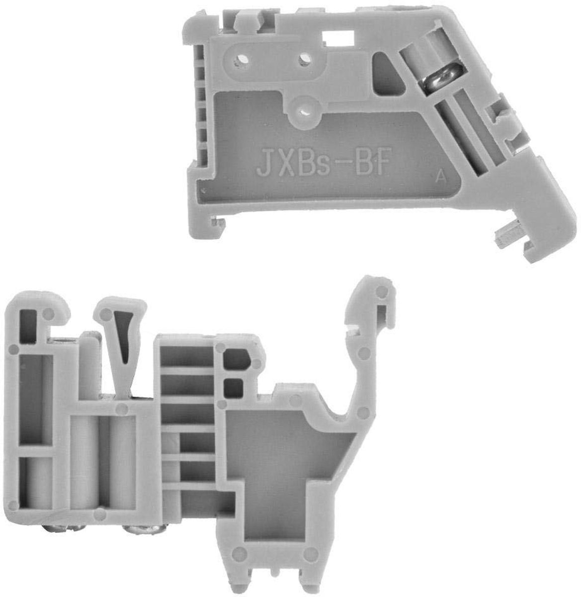 Dailygoods - DIN-Schienenanschlussblock - 50 stuks - Hoogwaardige montageclips - 35 mm - Kleur grijs - Voor elektrische aansluitingen - Geschikt voor