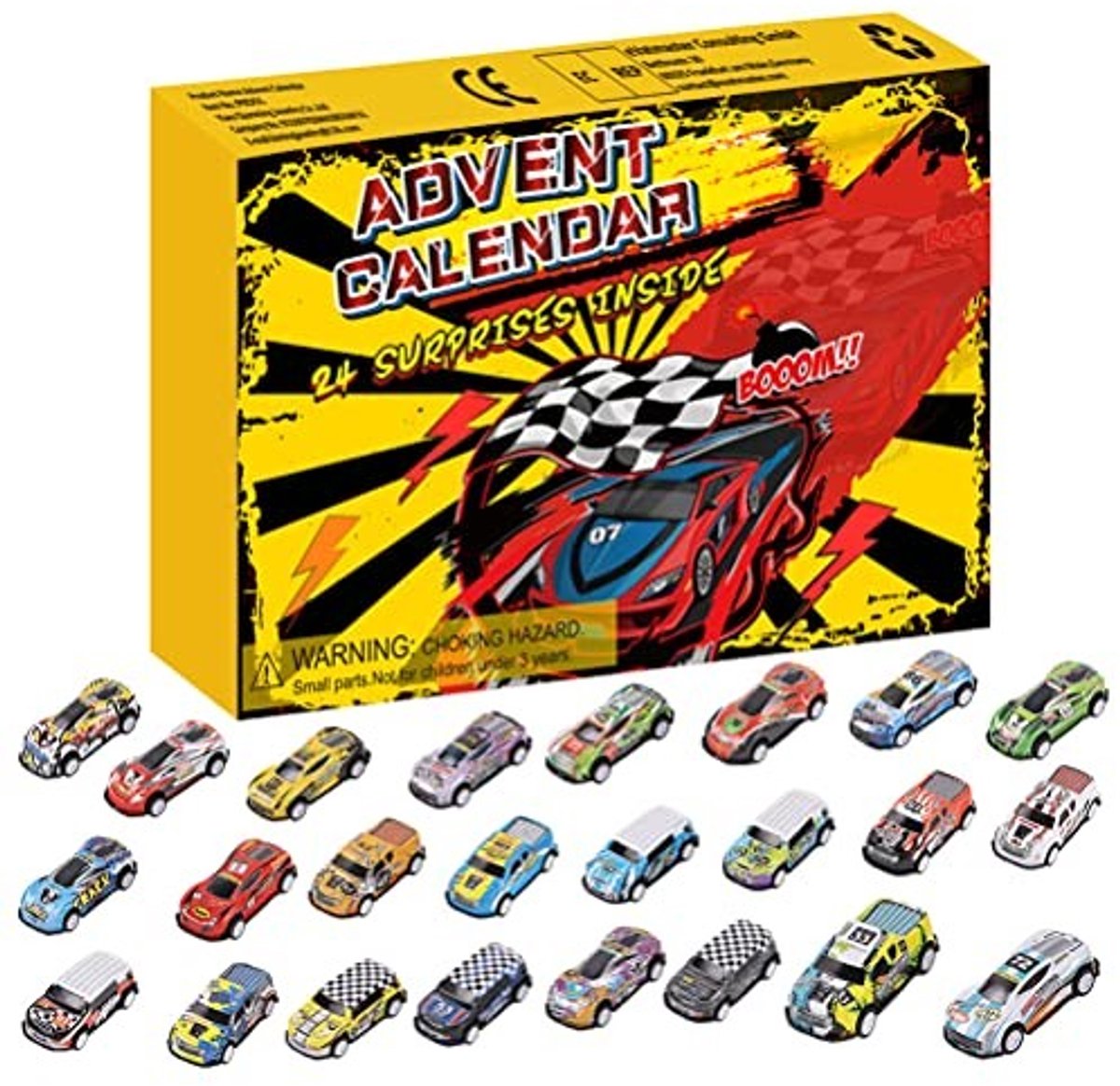 Dailygoods - Auto Adventskalender 2024 - Speelgoed Set - Educatief en Creatief - Kleurrijk - Aftelkalender - Voor Kinderen - 24 Stuks
