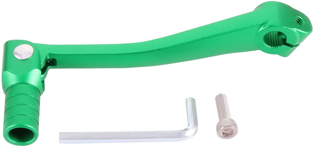 Dailygoods - Vouwbare Versnellingshefboom - Lichtgewicht Aluminium - Groen - Geschikt voor 50cc-250cc Dirt Pit Bikes - Inclusief Gereedschappen