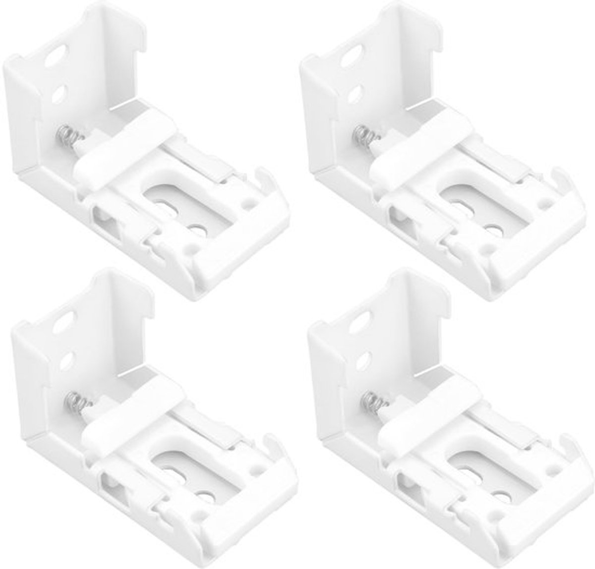 4 stuks Romeinse rolgordijnveerbeugels 45x28x25mm voor rolluiken van 21mm wit