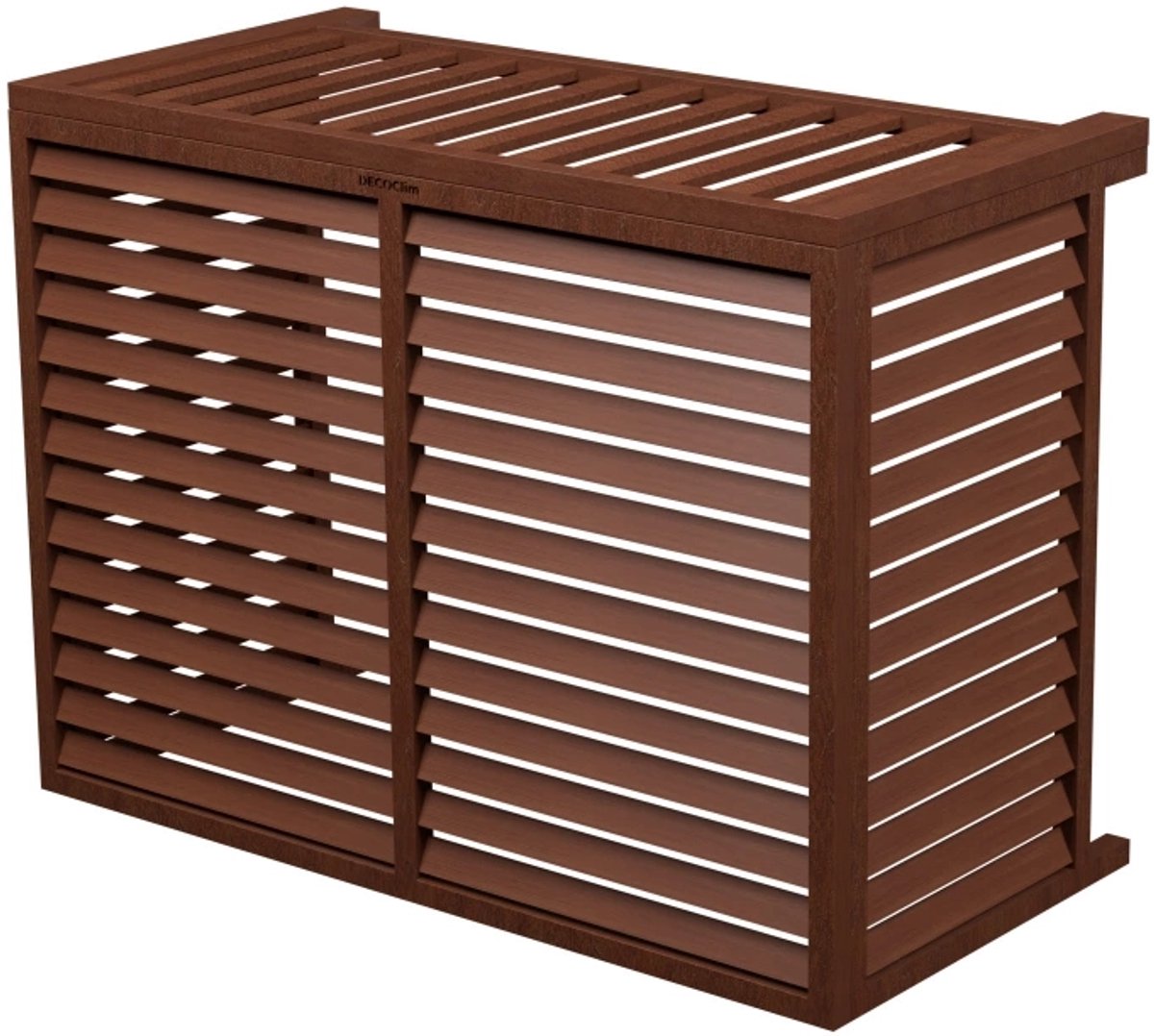 DECOCLIM - Airco omkasting cover buitenunit (H95 x W100 x D51 cm) - Ombouw - Hout - Large
