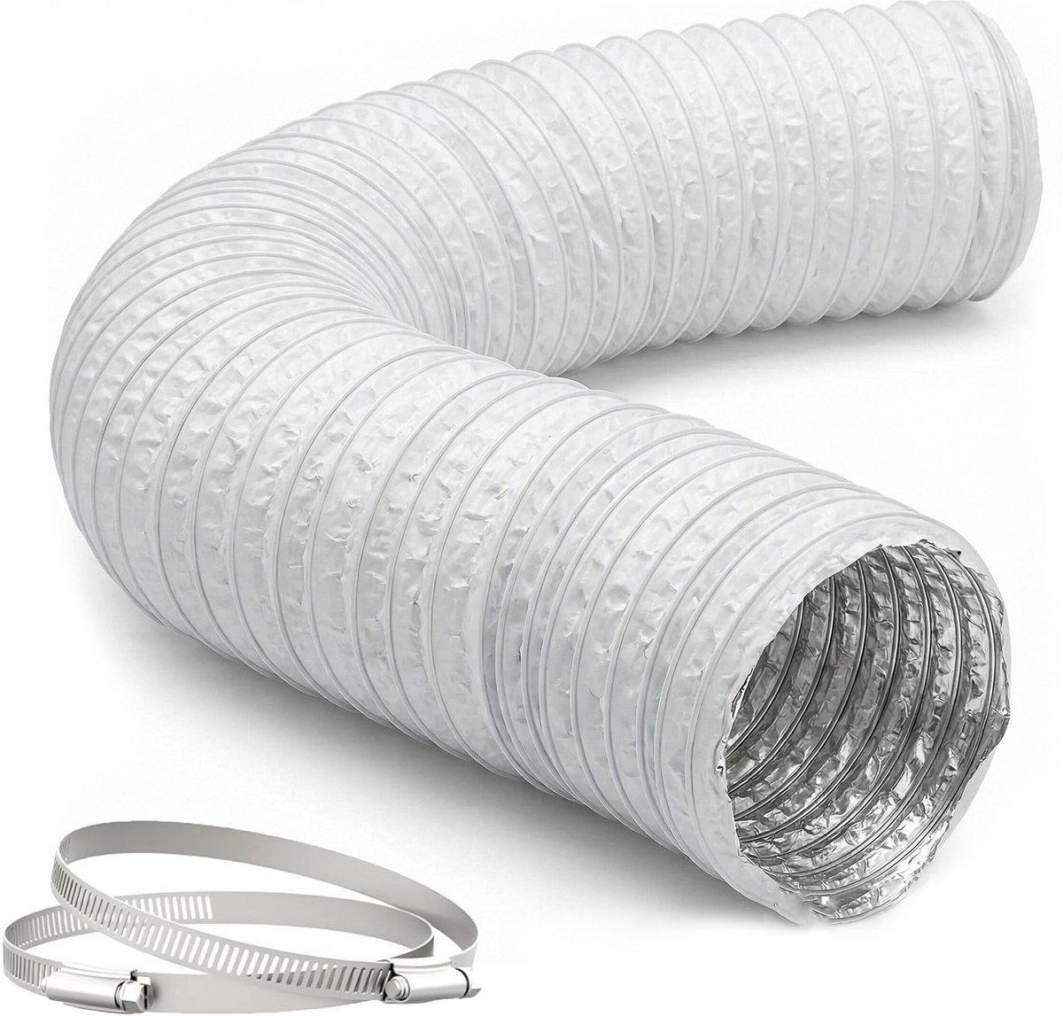 Afzuigslang - Ø 150 mm - 5 meter - flexibel - wit