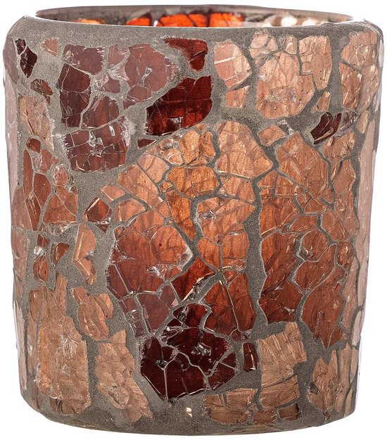 Waxinelichthouder gerecycled glas rose Evalyn