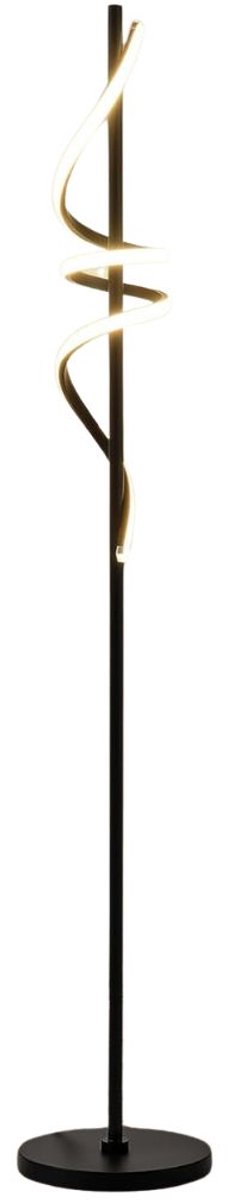 White-Label® Stalamp LED - Vloerlamp Woonkamer - Hoeklamp - Sfeerlamp Slaapkamer - Zwart