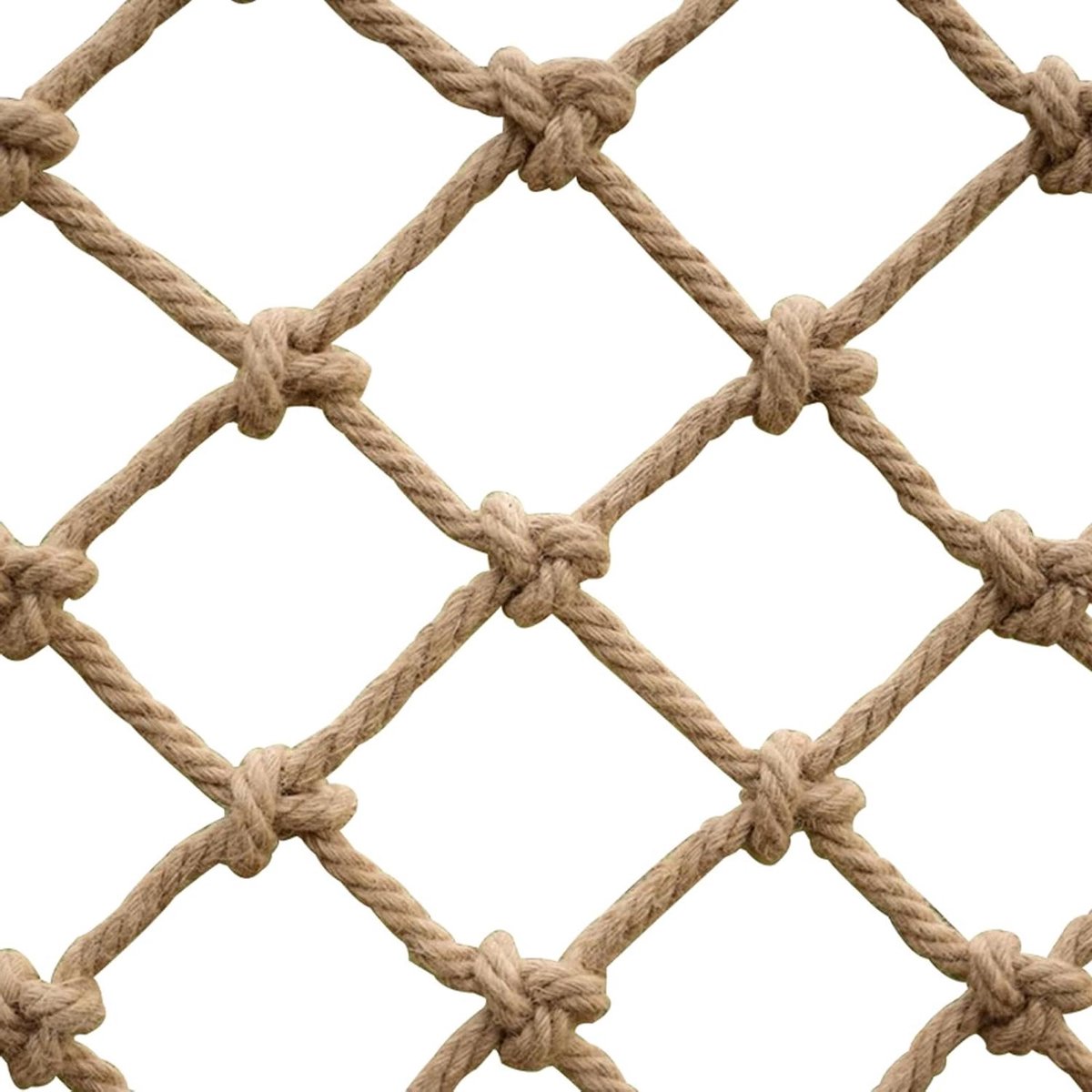 Jute Klimnet - Henneptouw Gaas - Veiligheid Balkon - Handgeweven Kwaliteit - 1x4 Meter - Natuurlijk Bruin